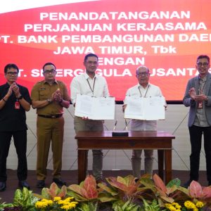 Salurkan Kredit Produktif, Bank Jatim Jalin Kerjasama dengan PT Sinergi Gula Nusantara