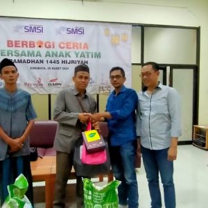 SMSI Surabaya – Korporasi Salurkan Bantuan dan Santunan ke Anak Yatim dan Duafa