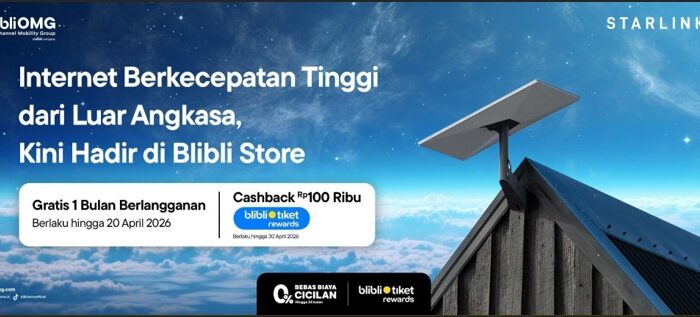 Internet Berkecepatan Tinggi, Starlink, Kini Hadir di Blibli Store