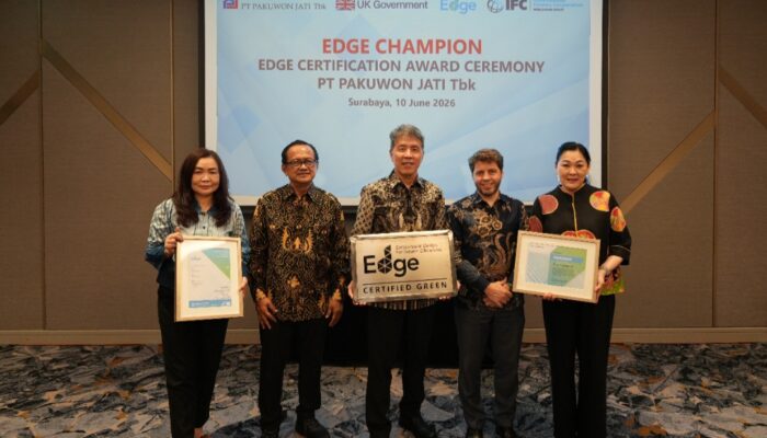 Dukung Bangunan Hijau, Pakuwon Terima Penghargaan EDGE Champion dari IFC