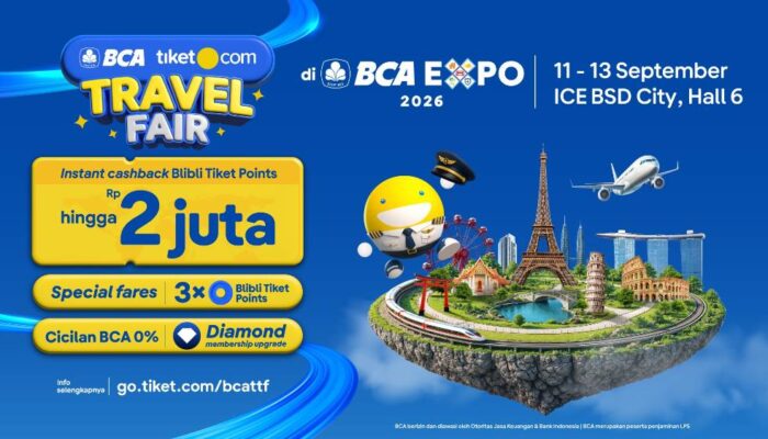 BCA tiket.com Travel Fair Hadir di BCA Expo 2026, Tawarkan Promo Liburan Hemat Hingga Cashback Rp2 Juta